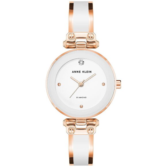 Anne Klein Women´s Genuine Diamond , White/Rose Gold